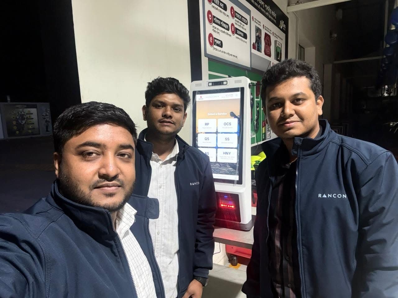The first kiosk on a Suzuki floor, with the team